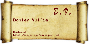 Dobler Vulfia névjegykártya